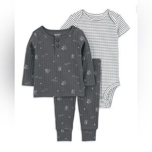 Carter's Charcoal and Striped Pajama Set